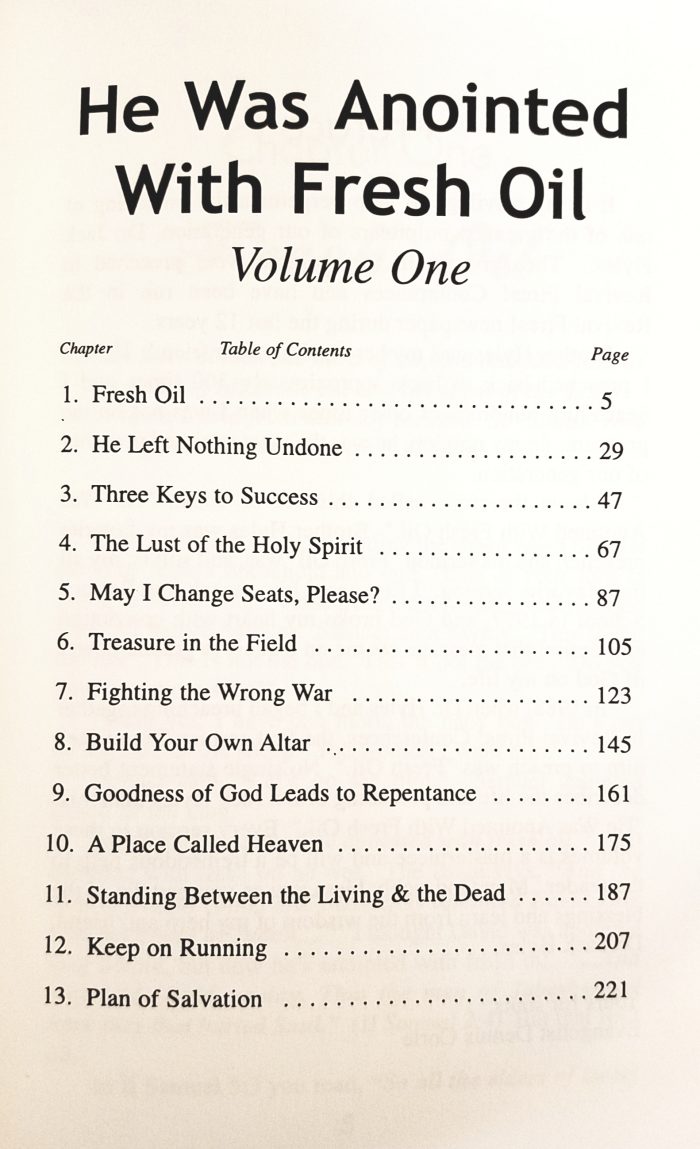 He Was Anointed With Fresh Oil, Volume 1 - Image 3