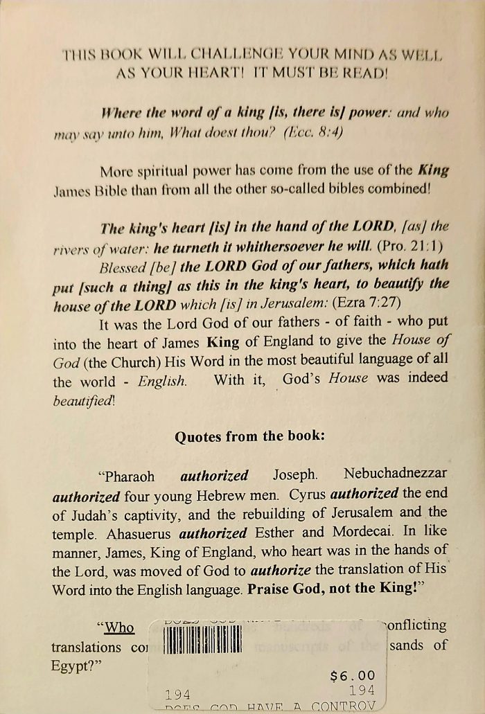 Does God Have A Controversy With The King James Bible? - Image 2