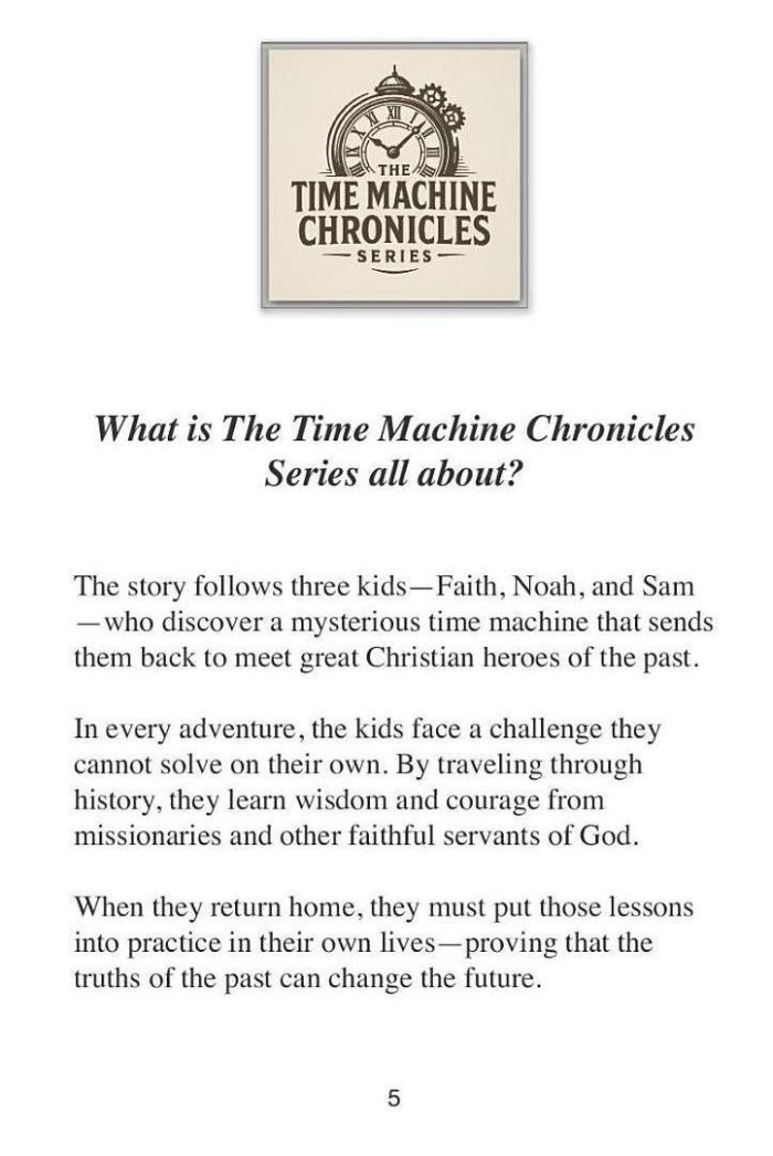 Adoniram Judson: I Will Never Give Up (The Time Machine Chronicles Series Book 1) SIGNED BY AUTHOR COPIES - Image 3