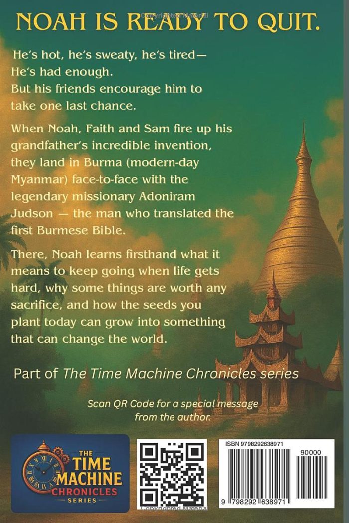 Adoniram Judson: I Will Never Give Up (The Time Machine Chronicles Series Book 1) SIGNED BY AUTHOR COPIES - Image 5