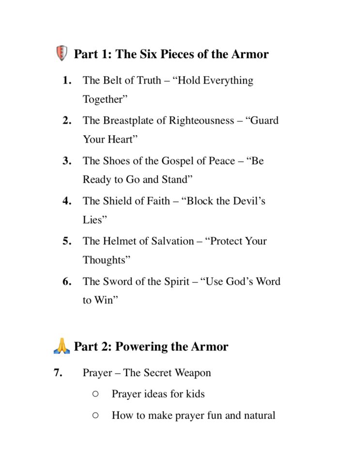 Armor Up! (A Parent’s Guide to Raising Christian Warriors) - 7 Devotionals to Teach Your Child the Whole Armour of God - Image 6