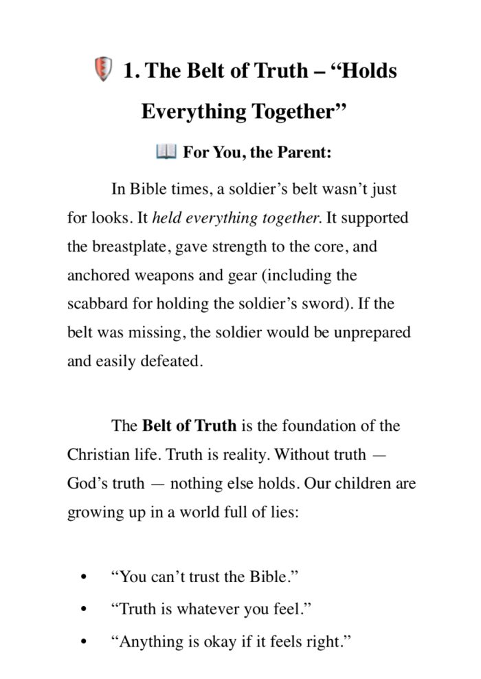Armor Up! (A Parent’s Guide to Raising Christian Warriors) - 7 Devotionals to Teach Your Child the Whole Armour of God - Image 5